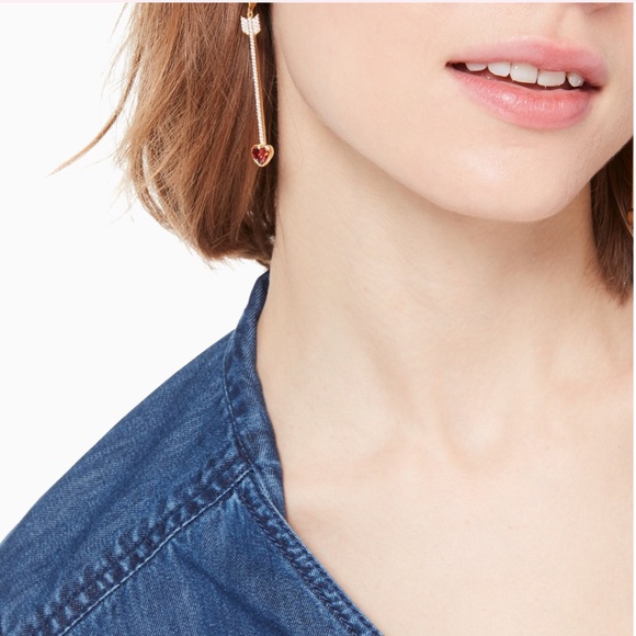 NWT❣️Kate Spade Romantic Rocks Linear Earrings - Picture 2 of 3